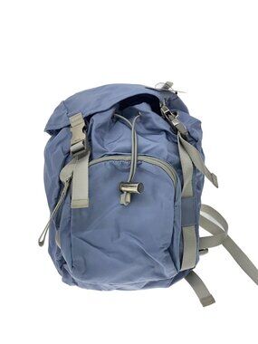Prada blue backpack distinctive gray trim